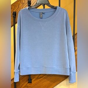 Sweaty Betty Sweatshirt Sand Wash Crew Neck Frost Blue SZ. Small